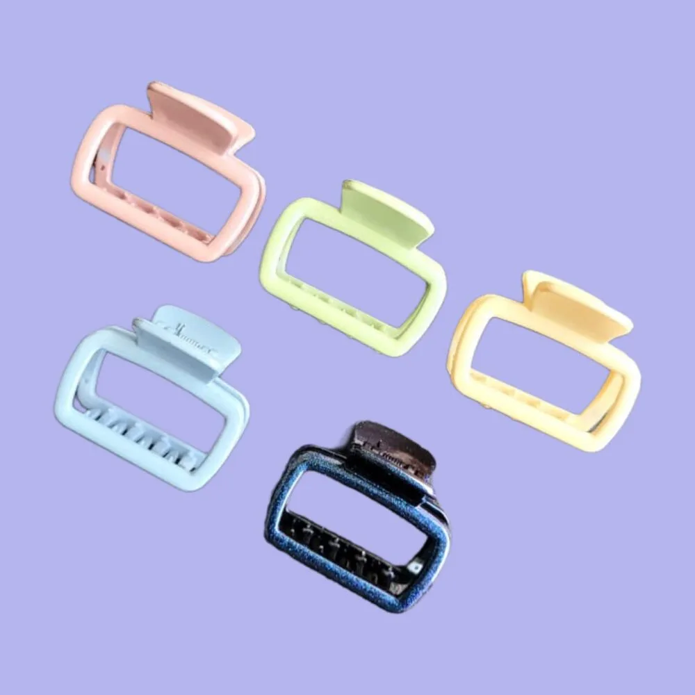 SDL - 1 Piece of Random Color Rectangle Design Hair Clutches