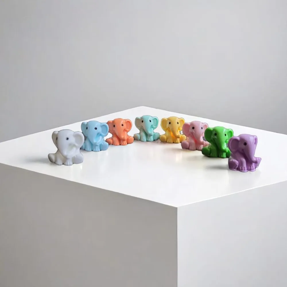 SDL - 8 Pieces of Cute Elephant Miniatures for Showpieces and Decorations