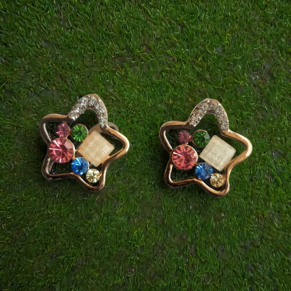 SDL - 1 Set of Beautiful Korean Earrings of Star Design