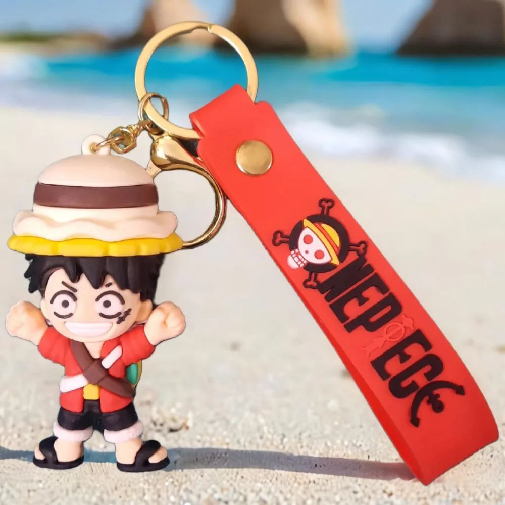 SDL – 1 Piece of Premium Big Size Onepiece Monkey D.Luffy Character Keychain with Tag and Keyrings