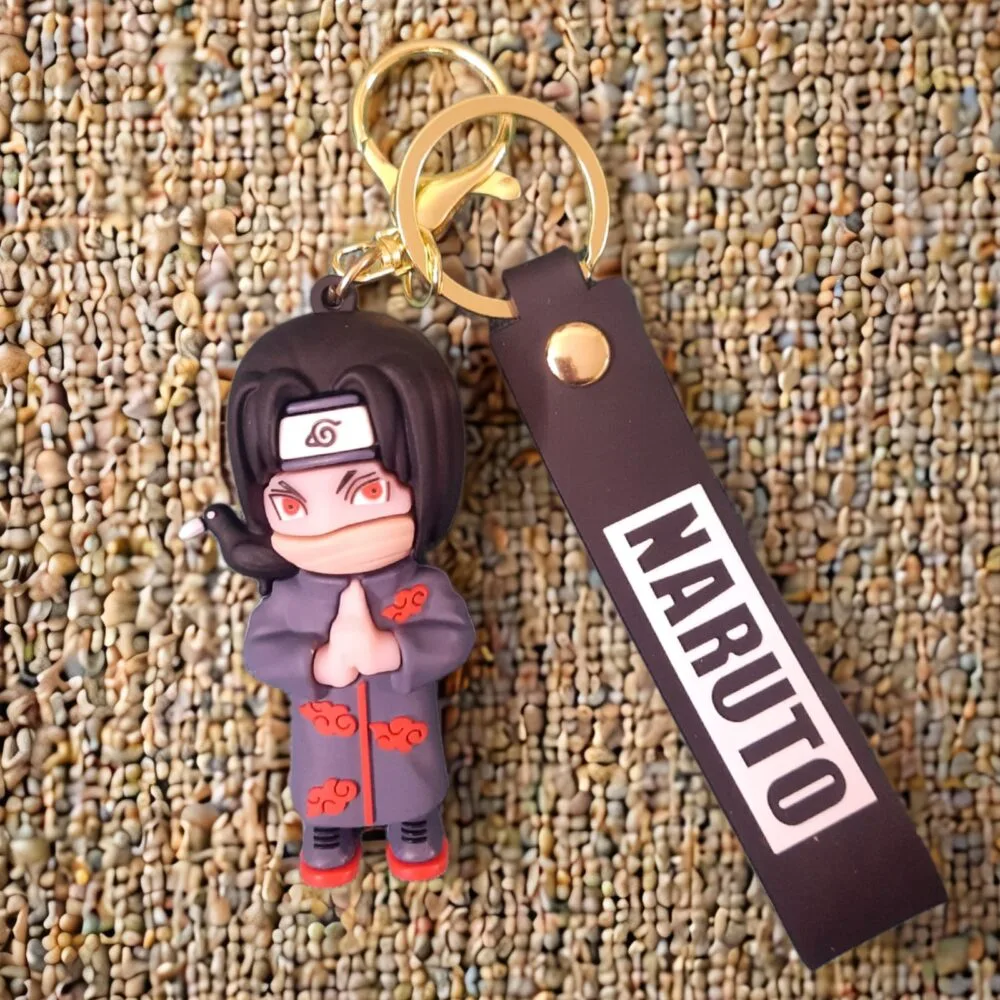 SDL – 1 Piece of Premium Big Size Naruto Itachi with Crow Character Keychain of Tag and Keyrings