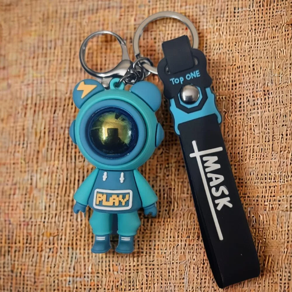 SDL - 1 Piece of Premium Big Size Astronaut Keychain with Tag and Keyring for Bike, Cycle, Car and Home Keys