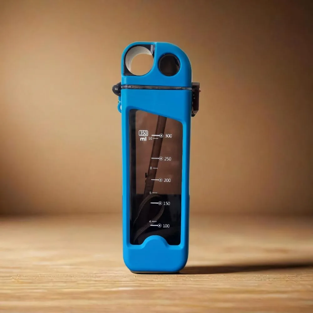SDL - 1 Piece of Premium Flat Design Sipper Bottle of Capacity 350ml for Travel and Compact in Bags