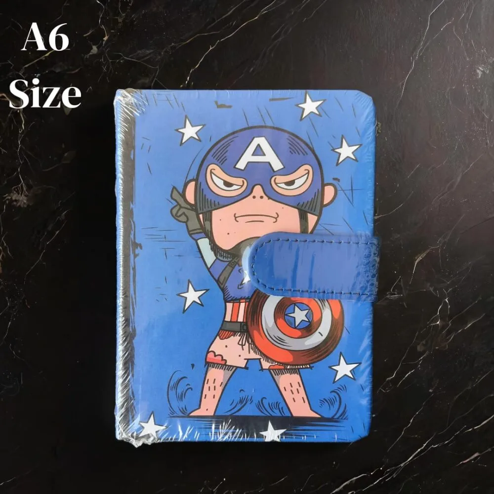 SDL - 1 Piece of A6 Size Avengers Design Travel Friendly or Pocket Notebook for Kids and Adults