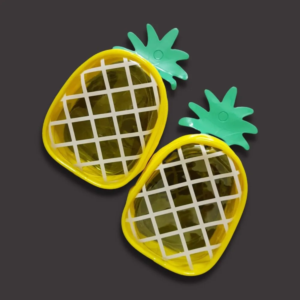 SDL - 2 Pieces of Pineapple Design Premium Pouch for Storage and for Travel Compact