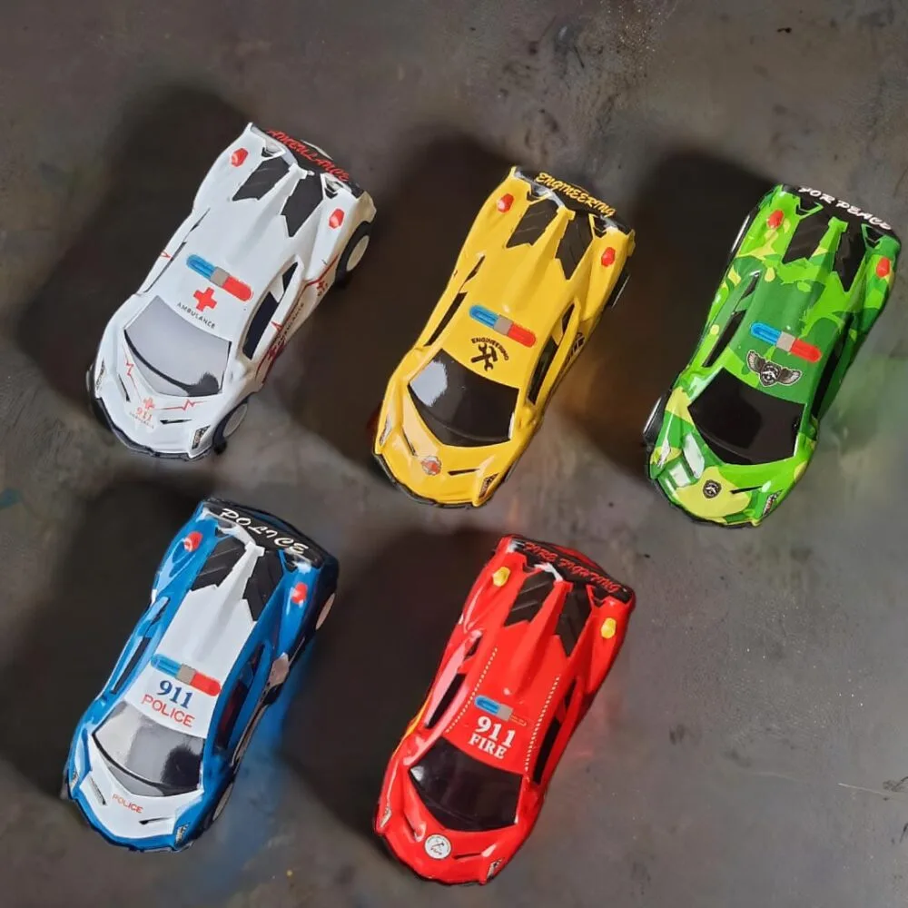 SDL 5-Piece Pull Back Car Toy Set for Kids | Mini Showpiece Cars for Fun & Decor