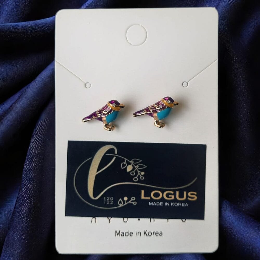 SDL Bird Design of Korean Fashion Stud Type Earrings for Girls and Ladies