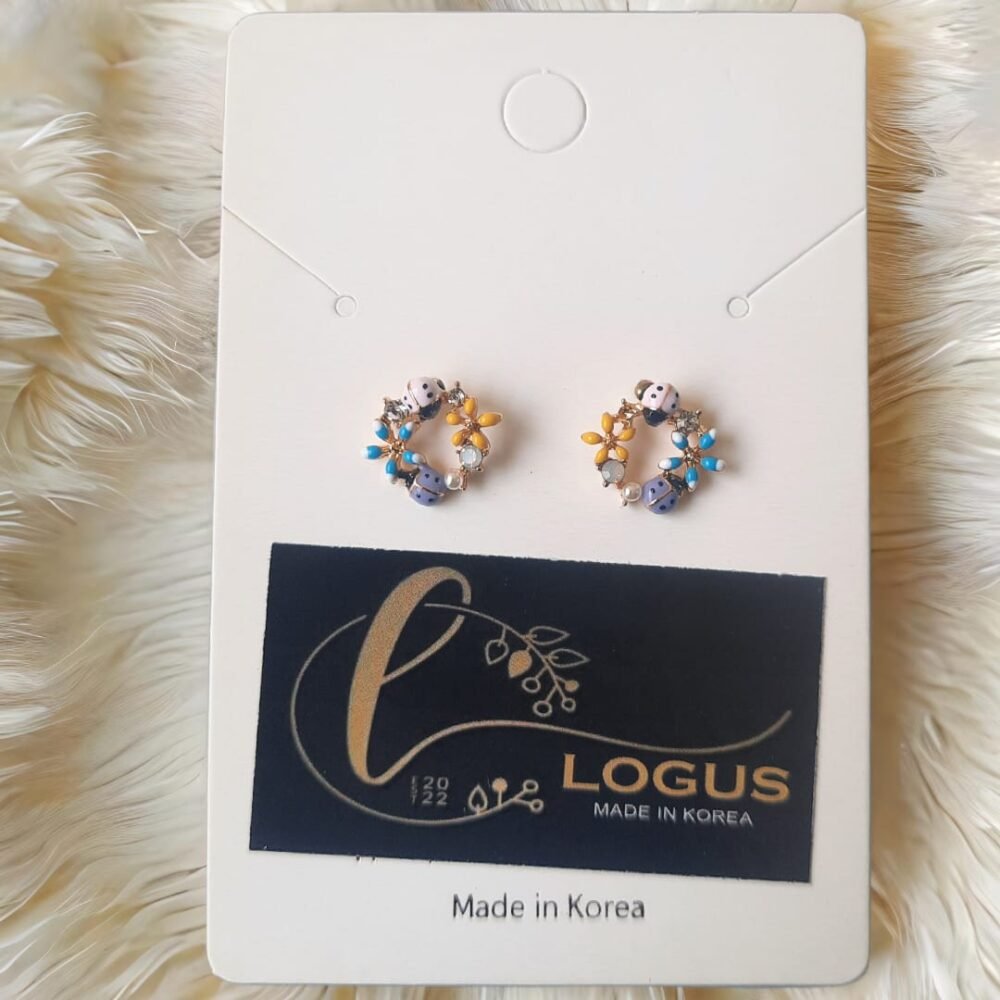 SDL Mini Bee Groups Round Design of Korean Fashion Stud Type Earrings for Girls and Ladies