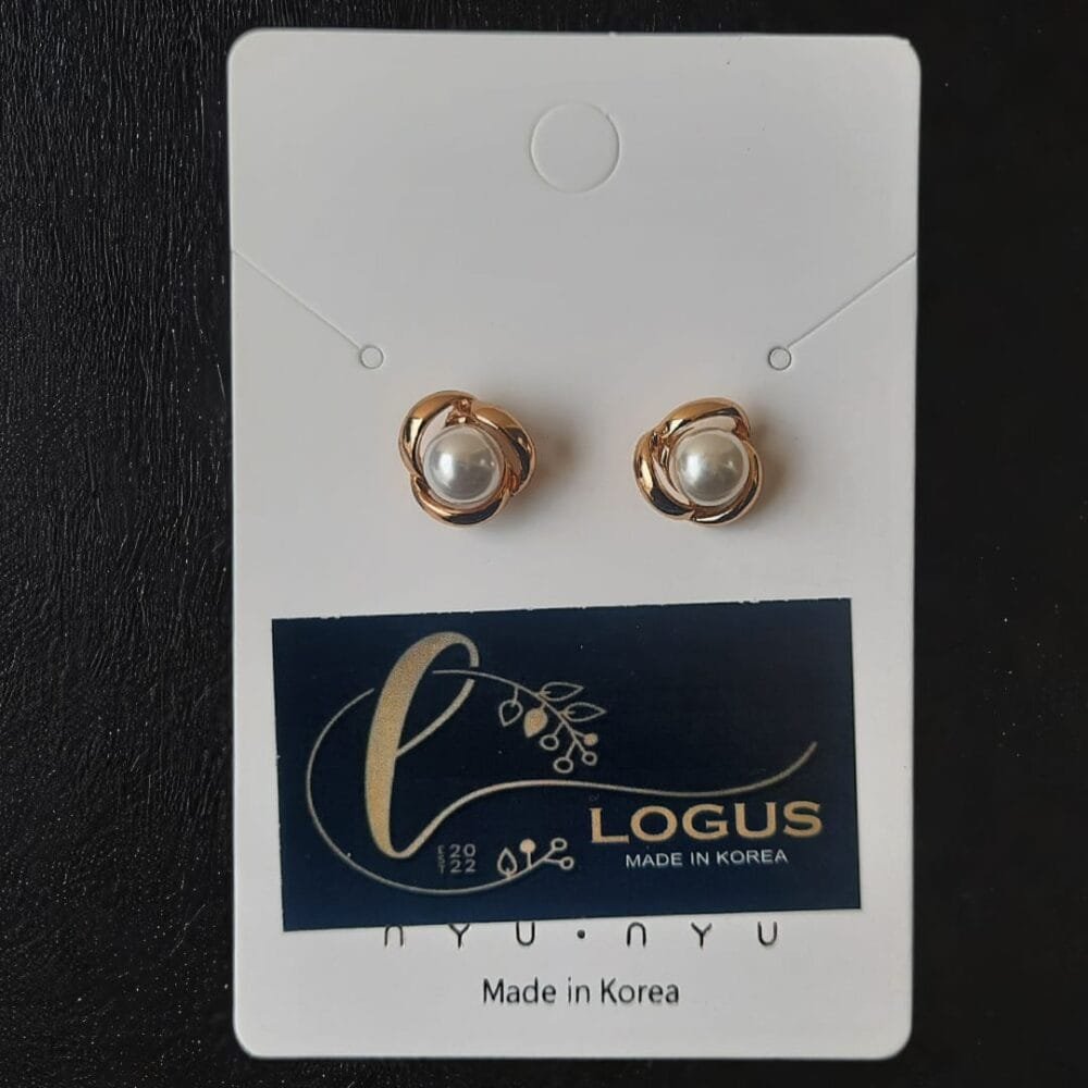 SDL Pearl Design of Korean Fashion Stud Type Earrings for Girls and Ladies