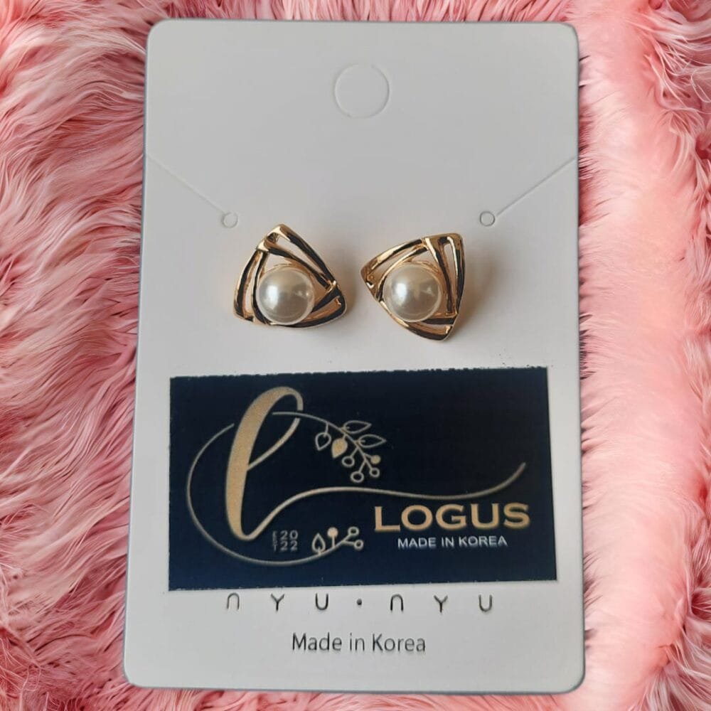 SDL Pearl Studded Western Design of Korean Fashion Stud Type Earrings for Girls and Ladies