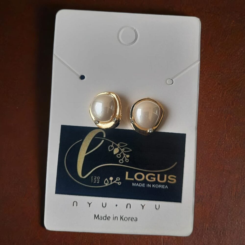 SDL Pearl Studded Design of Korean Fashion Stud Type Earrings for Girls and Ladies
