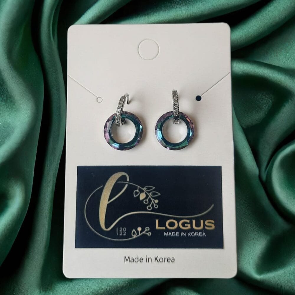 SDL Multicolor Ring Design of Korean Fashion Hook Type Earrings for Girls and Ladies