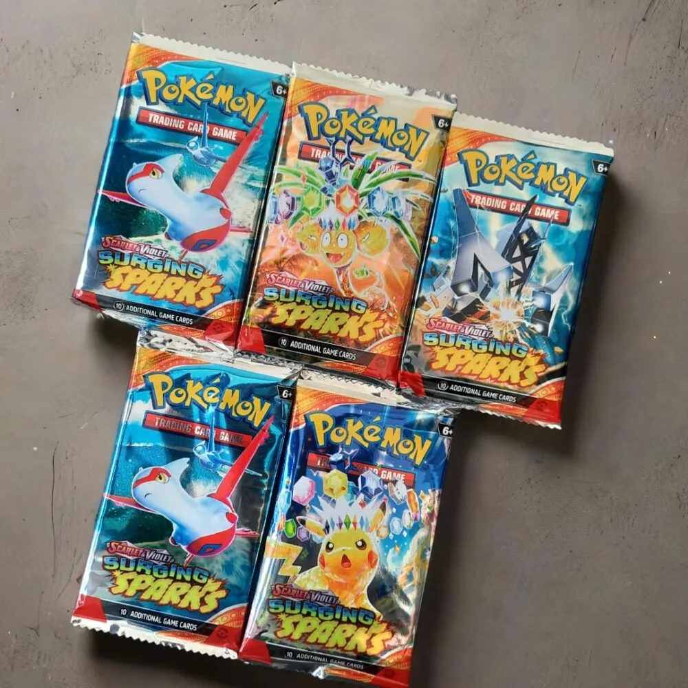SDL Pokemon Scarlet & Violet Surging Sparks Trade Card Game for Kids and Pokemon Lovers (5 Sets)