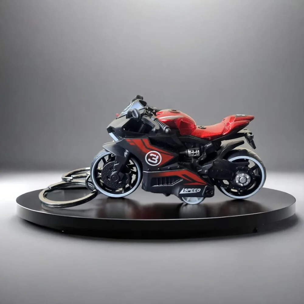 SDL Premium Race Bike Metal Keychain | Pull & Release Design for All Key Types