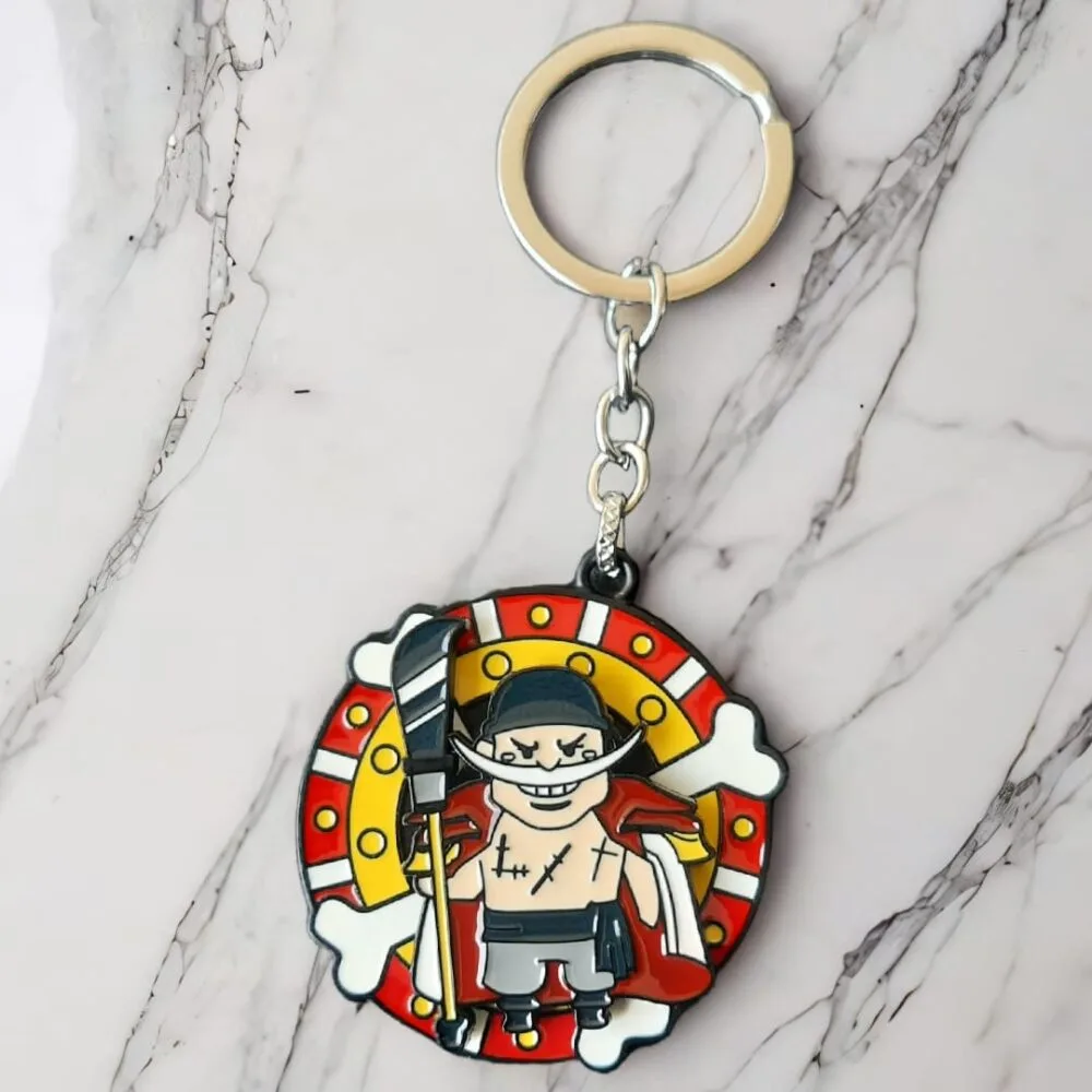 SDL One Piece Whitebeard Rotating Keychain | Anime Villain Key Ring for All Key Types