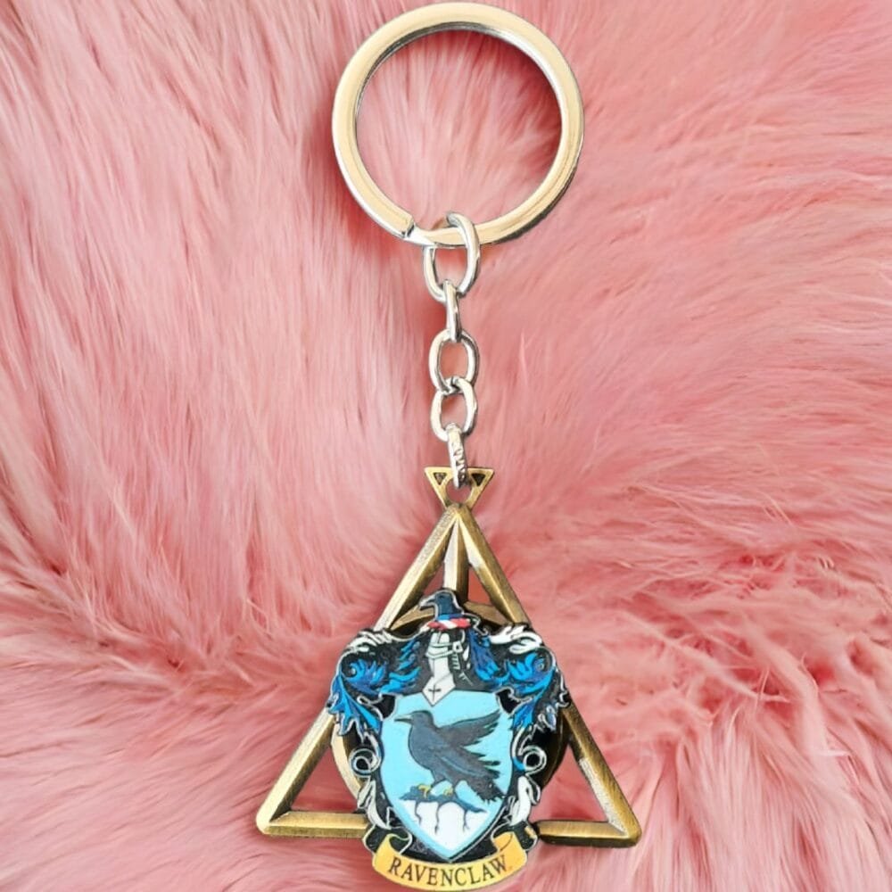 SDL Premium Harry Potter Ravenclaw House Eagle Colored Design Rotating Keychain for All Keys Types