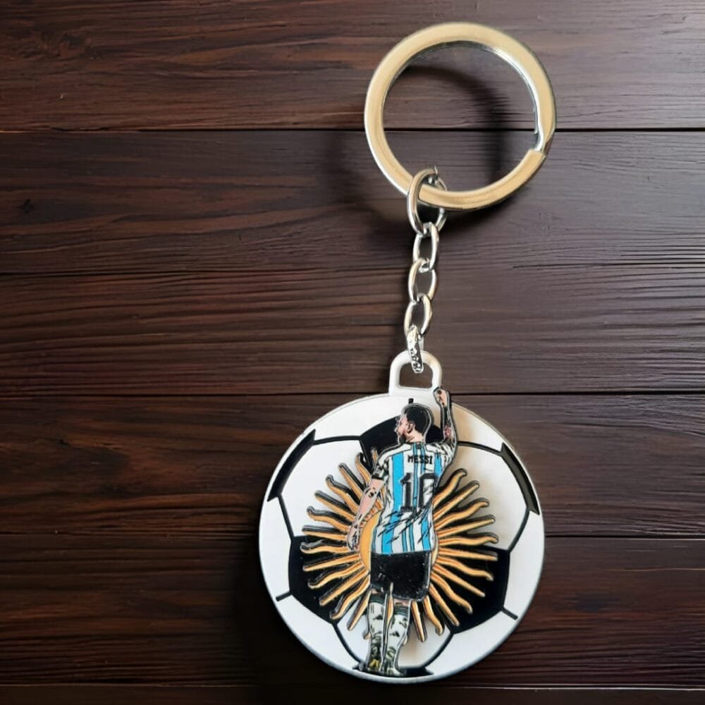 SDL Premium Messi Design Rotating Keychain for All Keys Type
