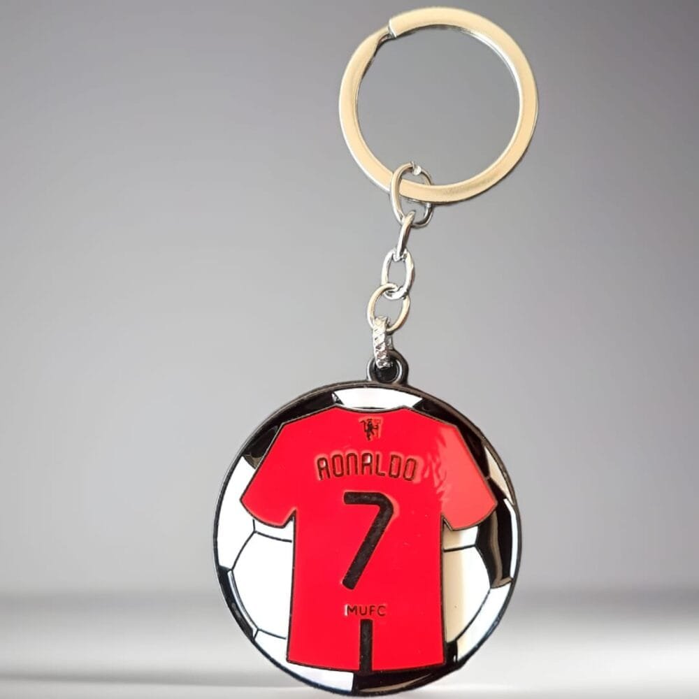SDL Premium Ronaldo Jersey with Number 7 Rotating Keychain for All Keys Type