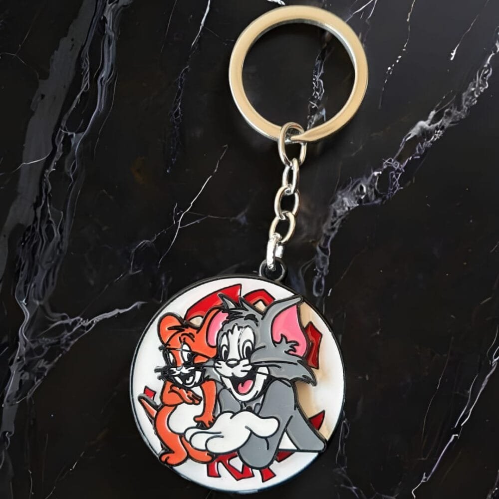 SDL Premium Tom&Jerry Design Rotating Keychain for All Keys Type