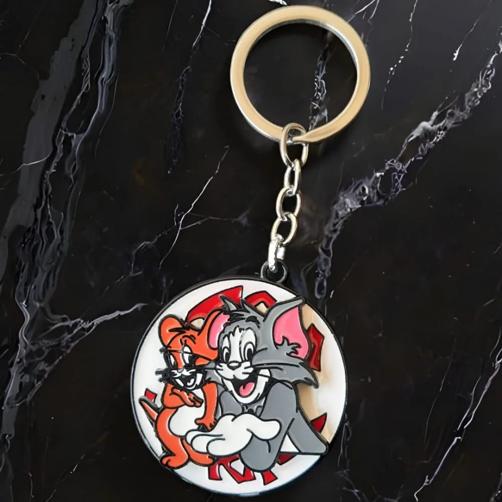 SDL Premium Tom&Jerry Design Rotating Keychain for All Keys Type