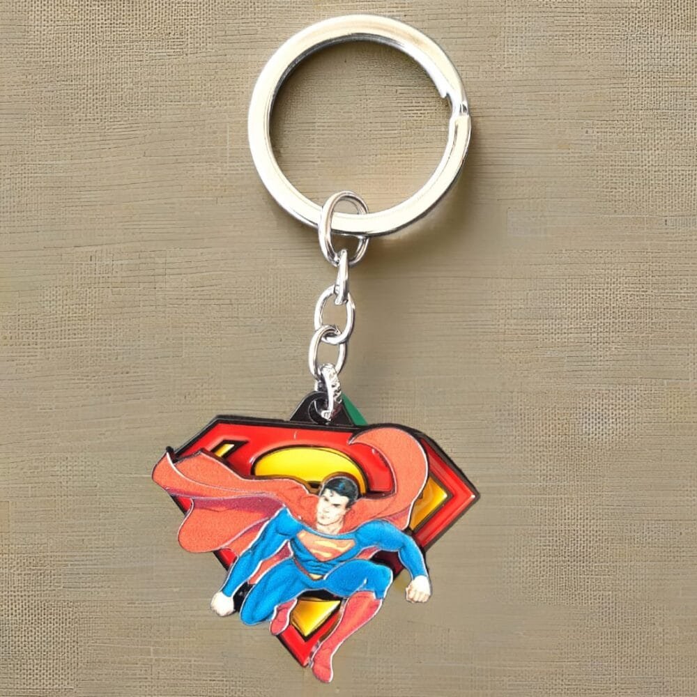 SDL Superman Rotating Keychain | Premium Hero Key Ring for All Key Types