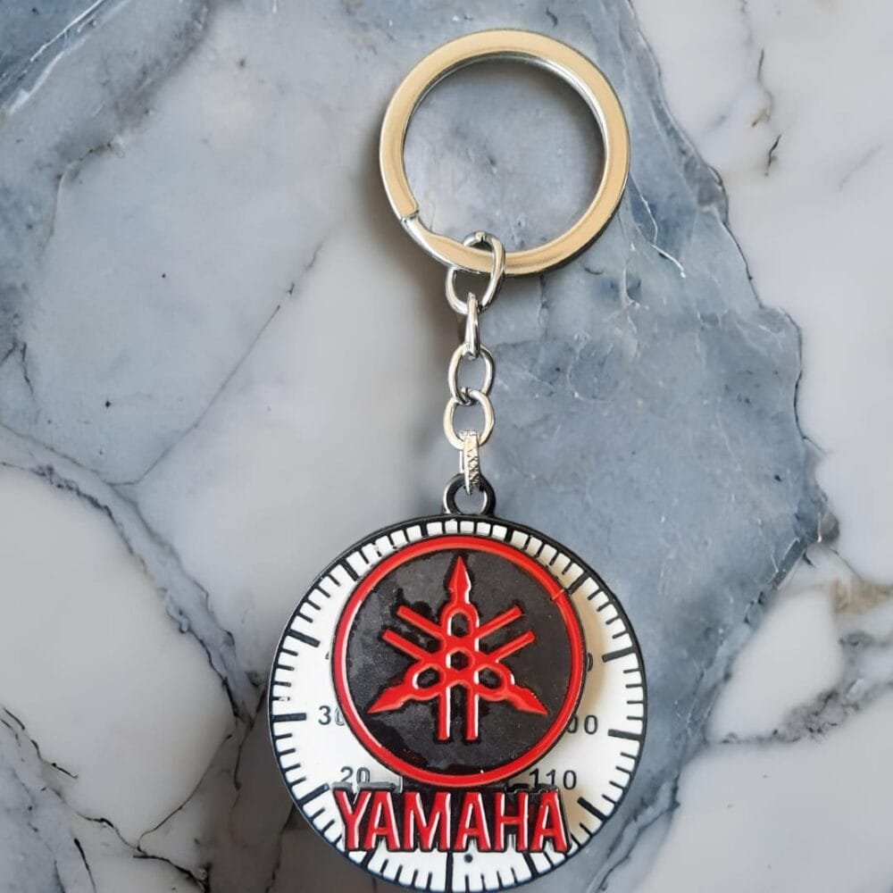 SDL Yamaha Rotating Keychain | Premium Printed Key Ring for Bikers & All Key Types