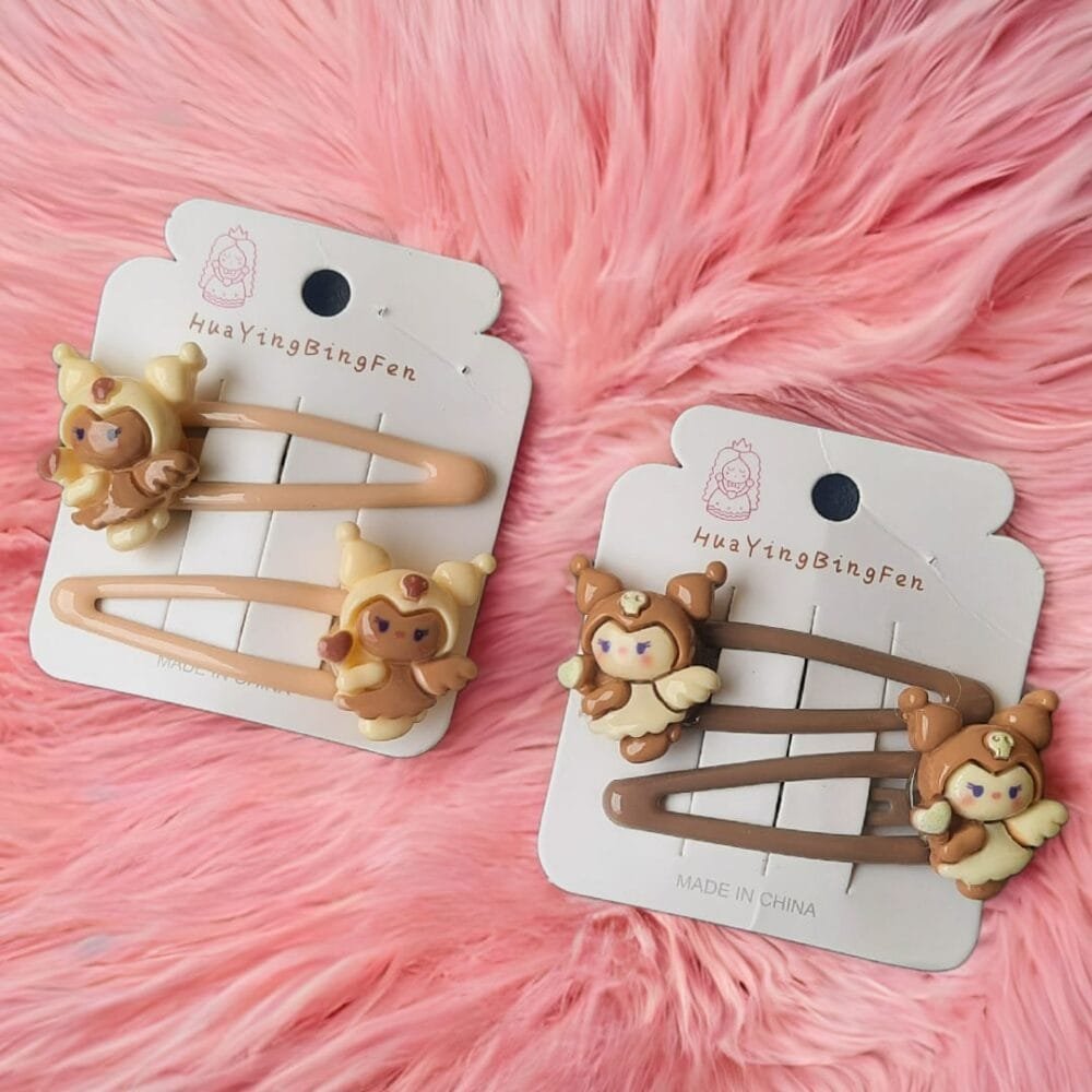 SDL Kuromi Design Tic Tac Hair Clips | 2 Cards Stylish Clips for Kids & Adults