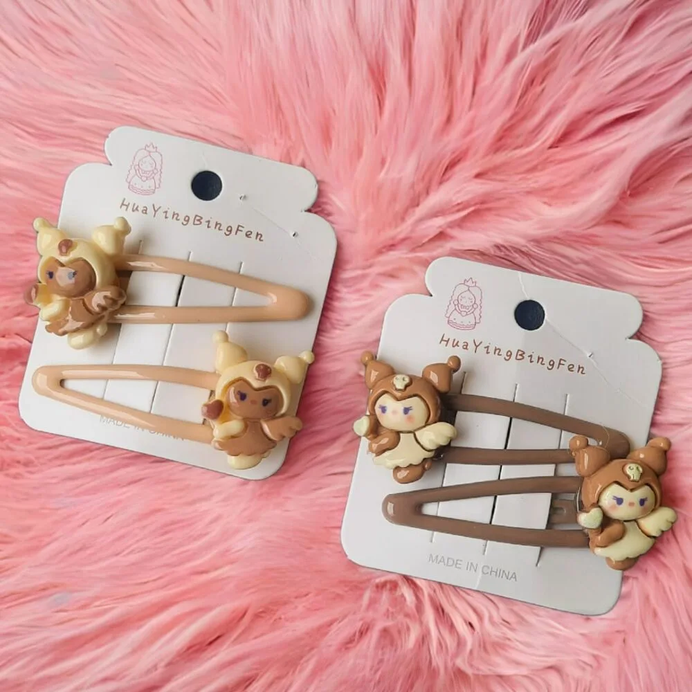 SDL Kuromi Design Tic Tac Hair Clips | 2 Cards Stylish Clips for Kids & Adults