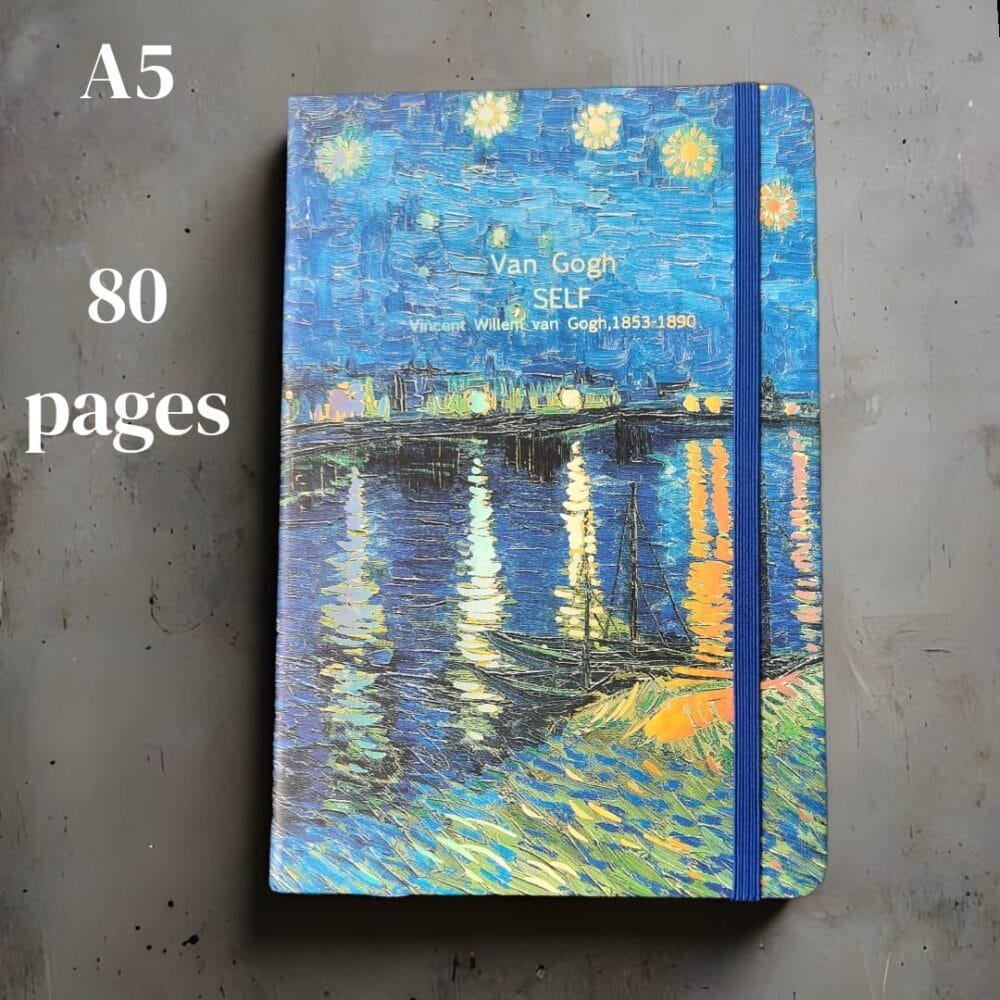 SDL Premium Art Theme Print A5 Size Rule Elastic Protect Notebook for Kids and Adults