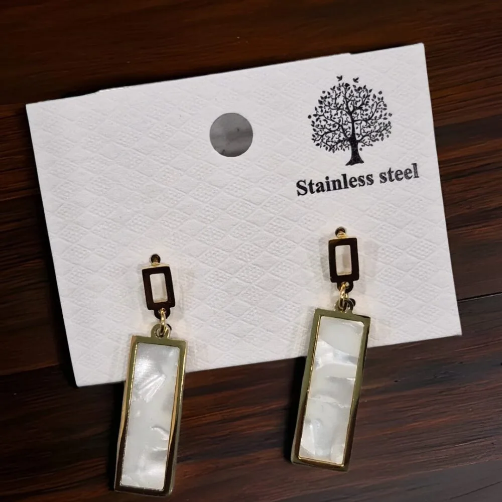 SDL Premium Stainless Steel Anti Tarnish Stud Earrings of Screw Type for Women Western Trend Wear