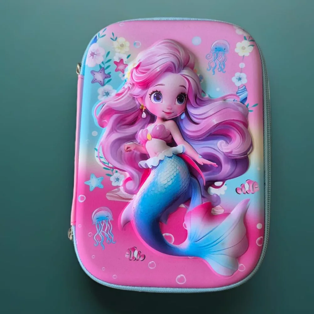 SDL Premium Mermaid Design Big Smiggle or Pencil Case/Pouch for Kids School Supplies