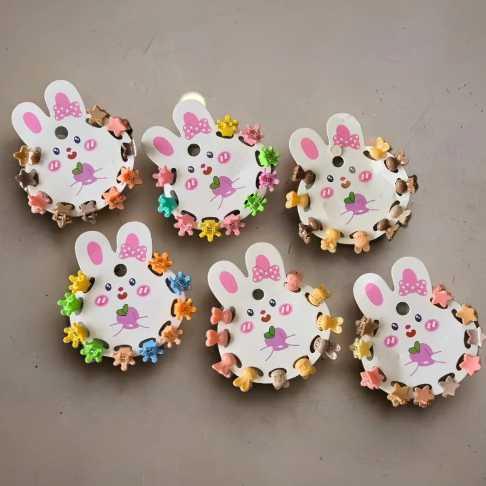 SDL 6 Sets of Premium Tiny Hair Clips for Kids and Teenagers Fashion