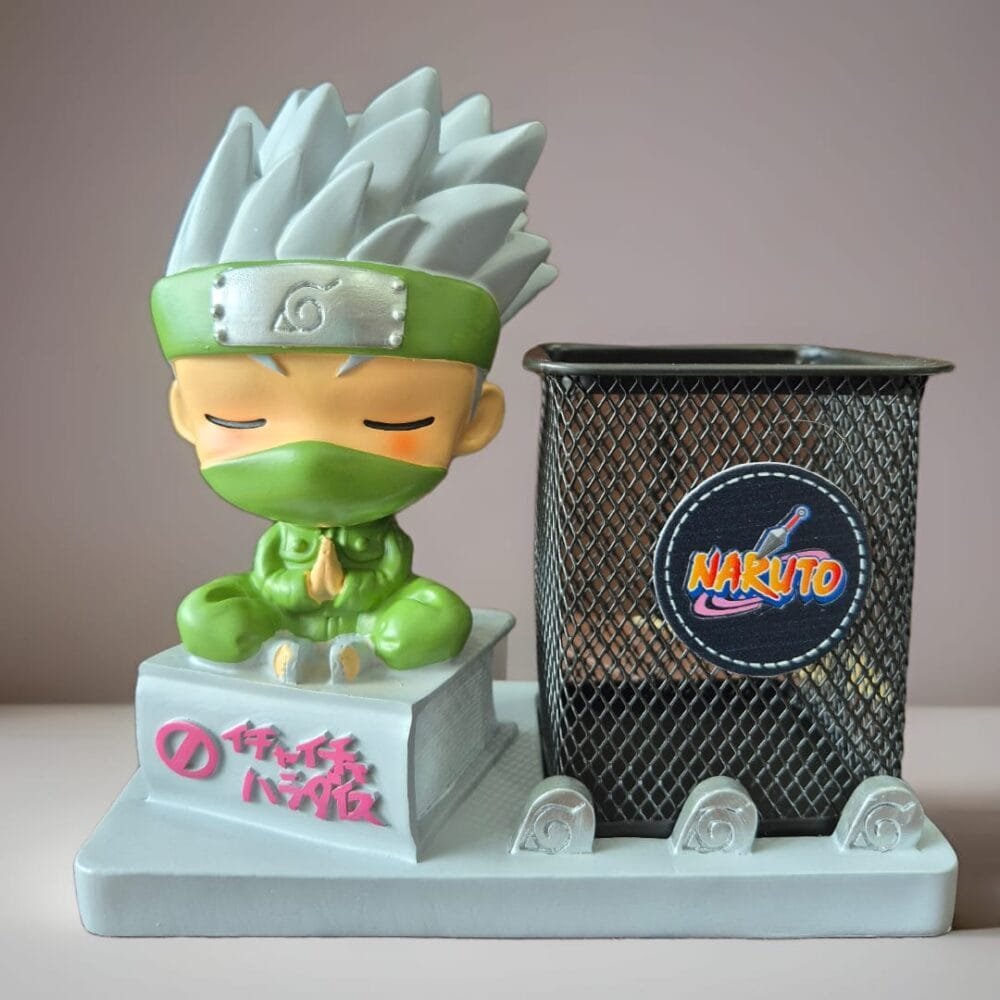 SDL Premium Big Size Naruto Kakashi Design Ceramic Heavy Pen/Pencil Holder for Gifts and Desks