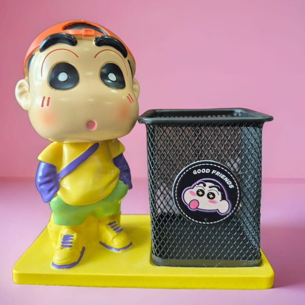 SDL Premium Big Size Shinchan Design Ceramic Heavy Pen/Pencil Holder for Gifts and Desks