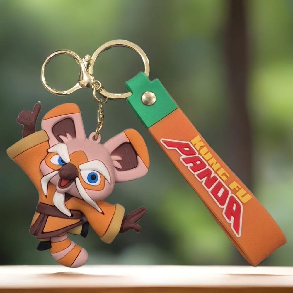 SDL Premium Big Size Kung Fu Panda Master Shifu Silicone Keychain for Cycles, Car, House and Bike Keys