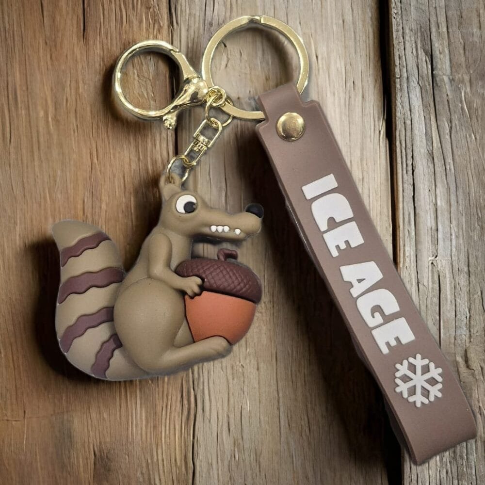 SDL Premium Big Size Ice Age Scrat Squirrel Silicone Keychain for Cycles, Car, House and Bike Keys