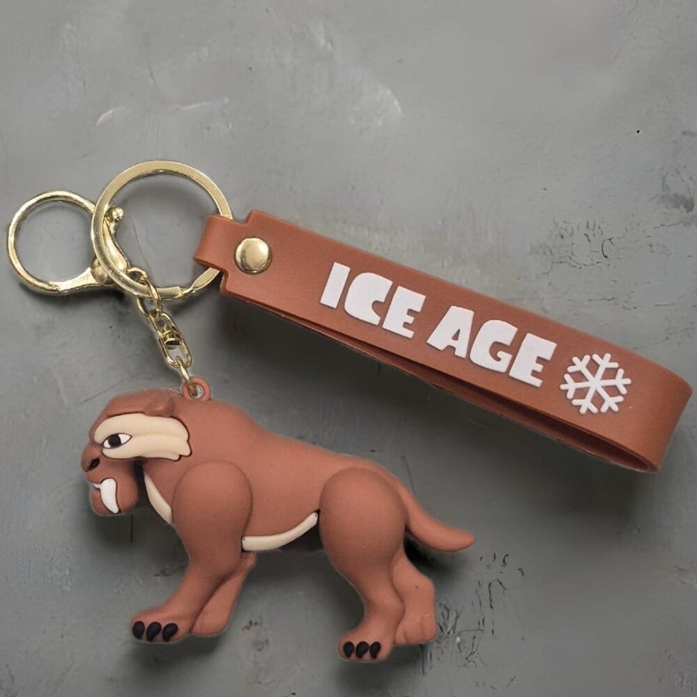 SDL Premium Big Size Ice Age Diego Lion Silicone Keychain for Cycles, Car, House and Bike Keys