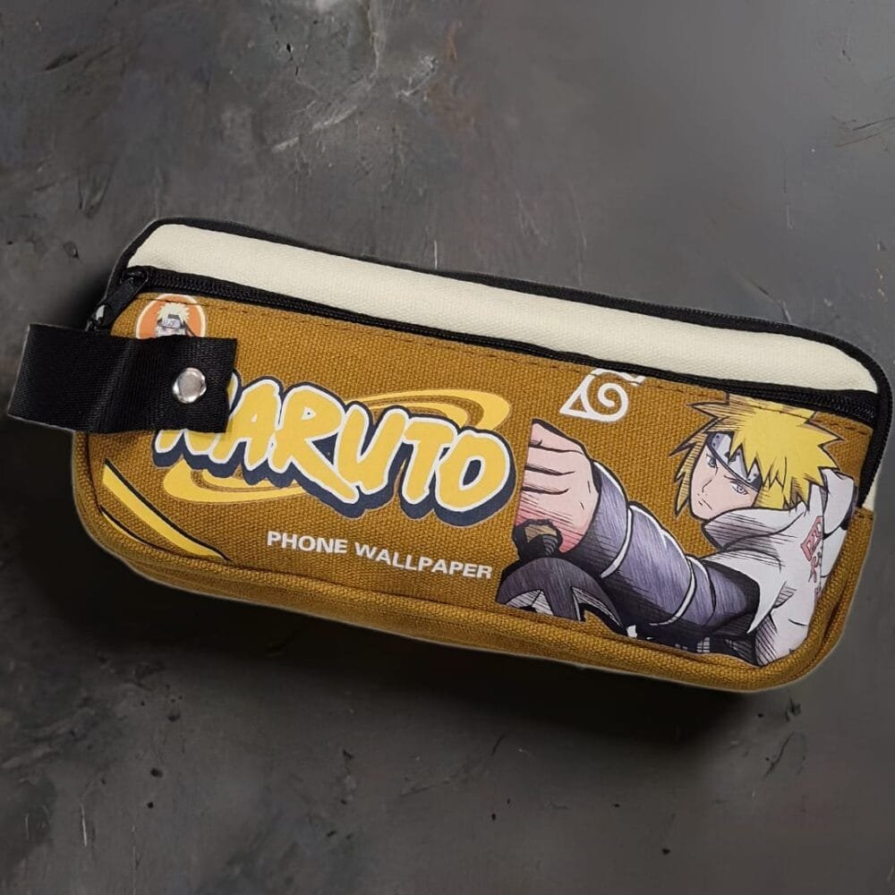 SDL Premium Naruto Theme Cloth Pencil Pouch for Kids School Supplies