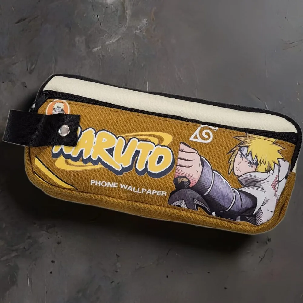 SDL Premium Naruto Theme Cloth Pencil Pouch for Kids School Supplies