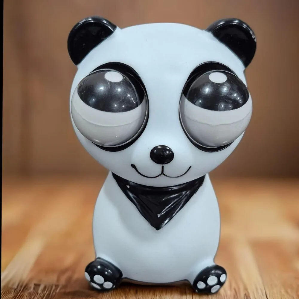 SDL Premium Panda Squishy Eyeball Toy with Rotating Eyeball of Rubber Material
