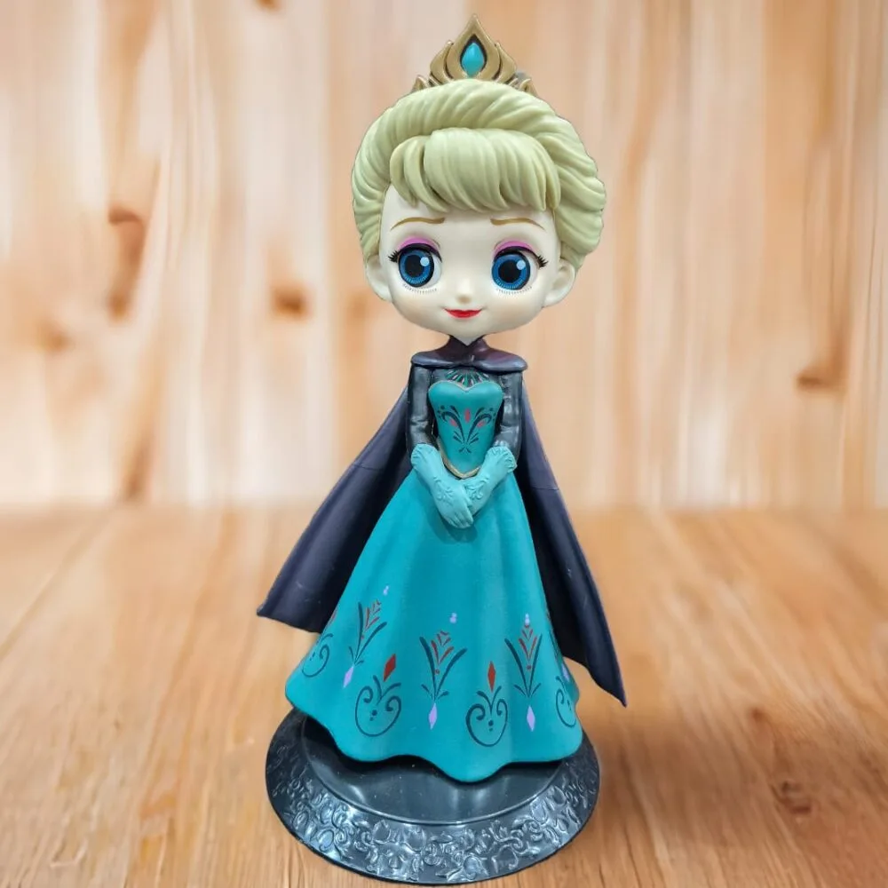 SDL Premium Elsa with Crown Q Posket Posture of Height 15cm for Car Dashboard and Showpieces Figurines