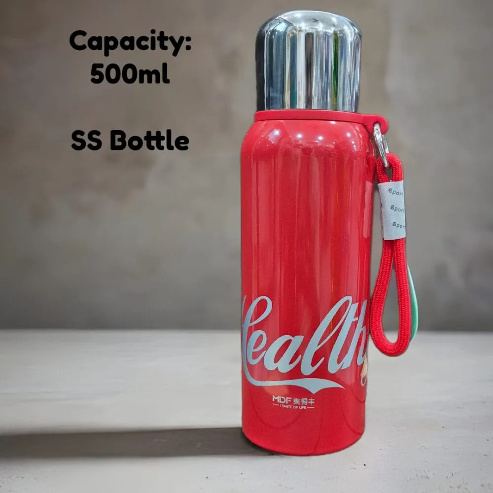 SDL Premium 500ml Capacity Stainless Steel Stylish Look Water Bottle for Kids and Adults for longer Hotness Retention