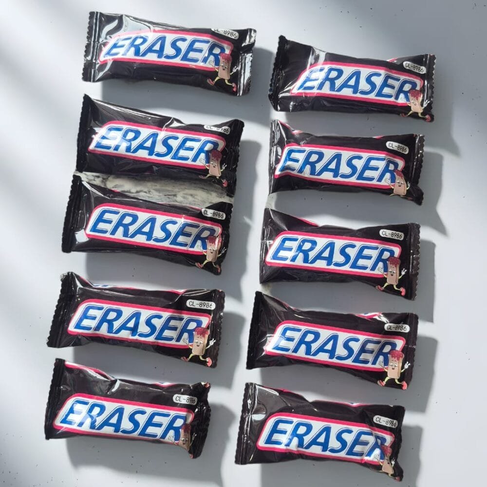 SDL 10 Pieces of Snickers Theme Eraser for Kids Birthday Gifts and Return Gifts