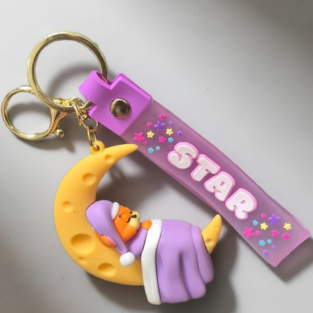 SDL Premium Jerry Sleeping on the Moon Keychain for All Key Types