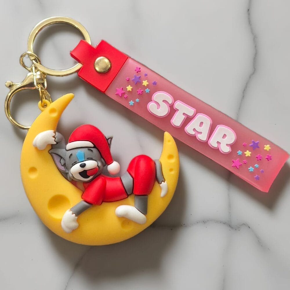SDL Premium Tom Sleeping on the Moon Keychain for All Key Types