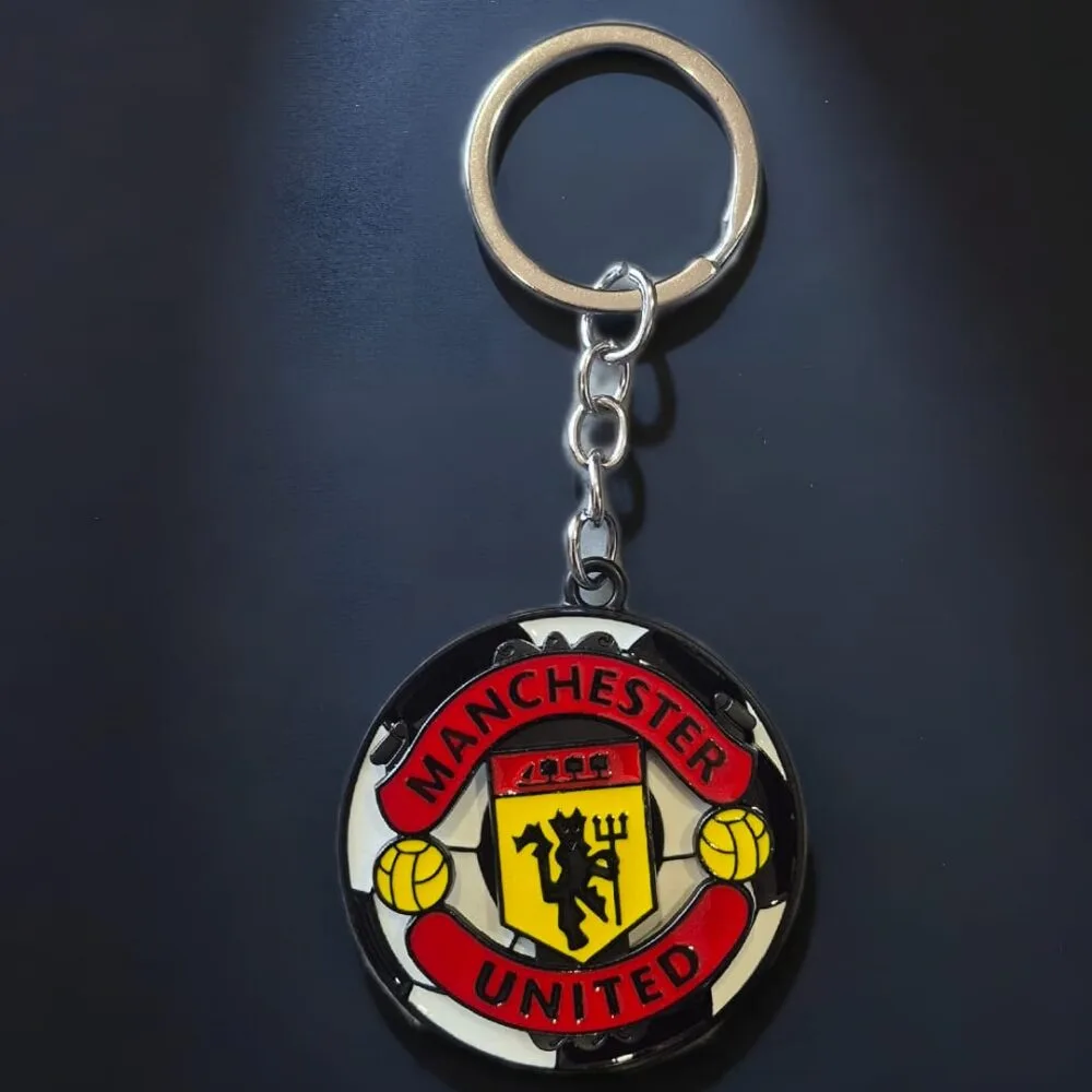 SDL Premium Manchester United Metal Rotating Keychain for All Key Types