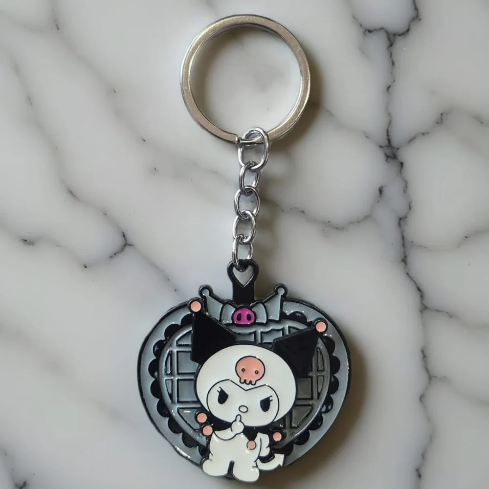 SDL Premium Kuromi Metal Rotating Keychain for All Key Types