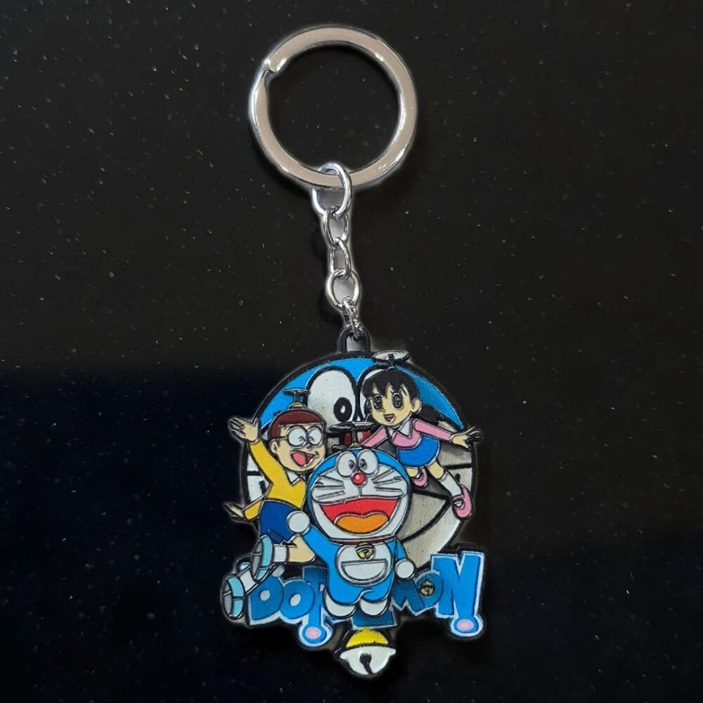 SDL Premium Doraemon Metal Rotating Keychain for All Key Types