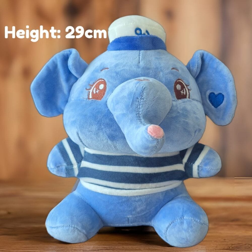 SDL Premium 29cm Height Elephant Sailor Soft Toy for Kids and Adults