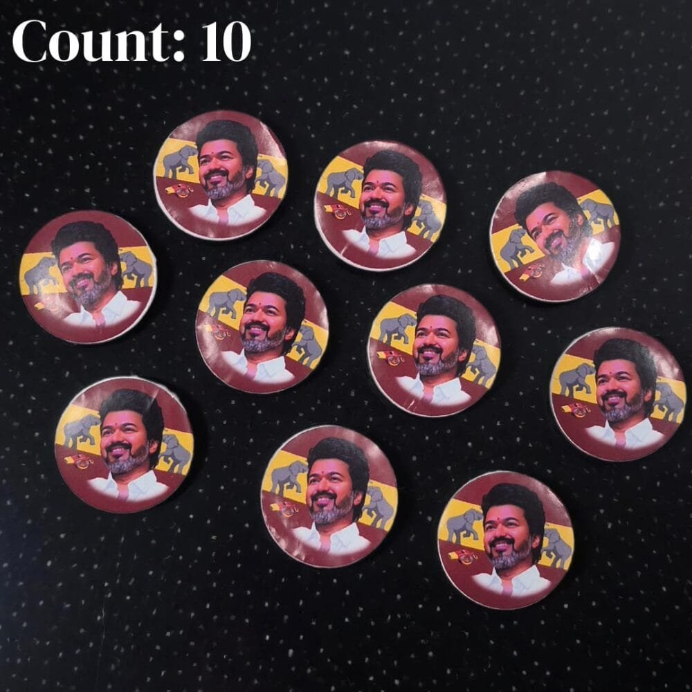 SDL 10 Pieces of TVK Badge for TVK Supporters and Fans/Voters